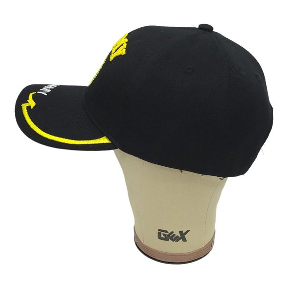 United States Army Strapback Cap Trucker Baseball Hat Eagle Embroidered Black - Picture 6 of 11